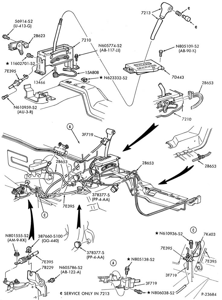 Схема ATX TYPE - EXTERNAL PARTS-ATX TYPE - shift mechanism - floor or console mounted