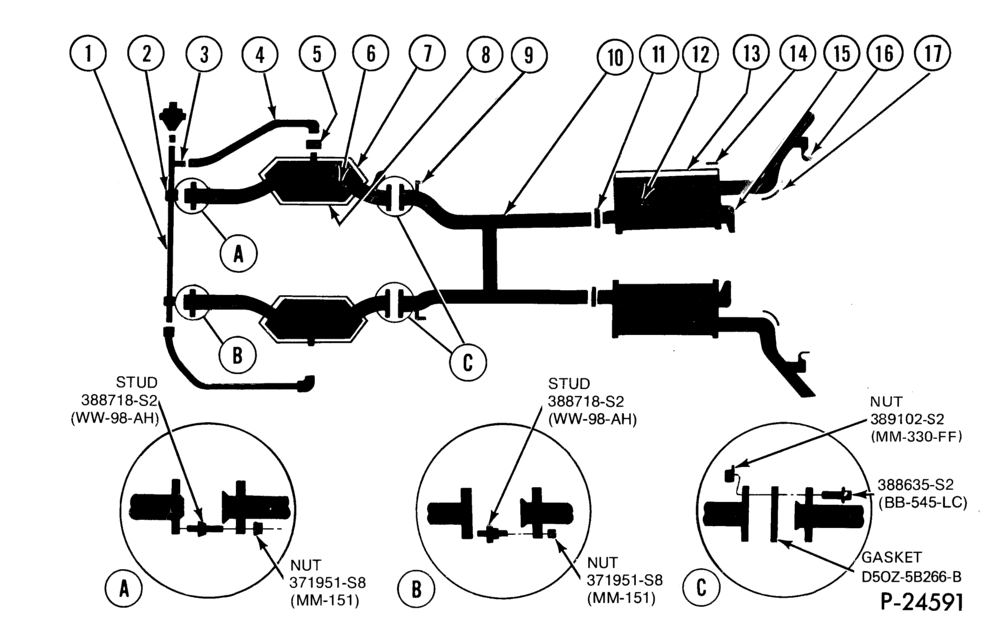 Схема (A,MA) DUAL EXHAUST -- 2 U/B