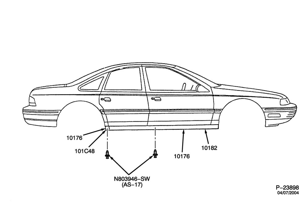 Схема FORD -- ROCKER PANEL
