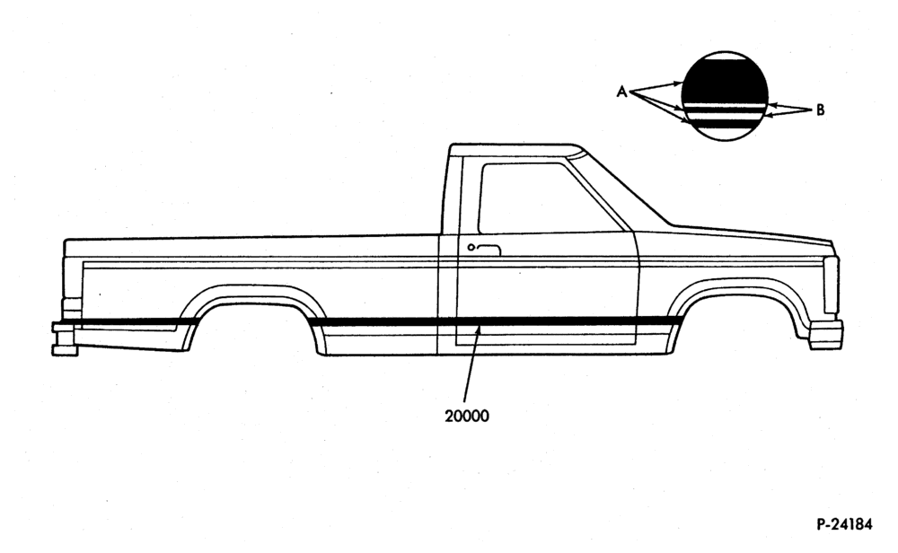 Схема STRIPE KIT - REGULAR CAB - ROCKER TUTONE