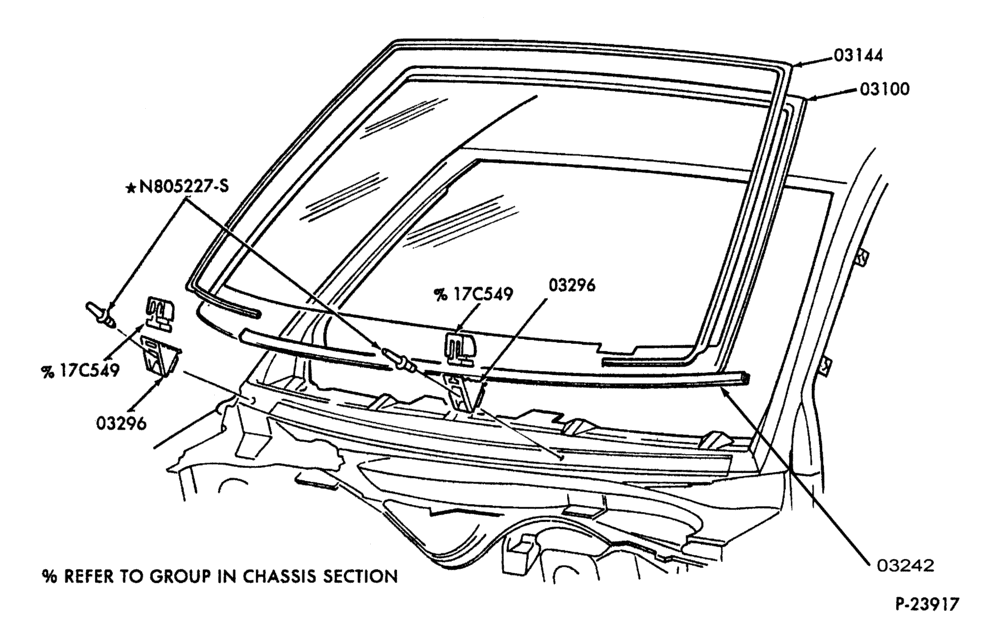 Схема FORD -- WINDSHIELD