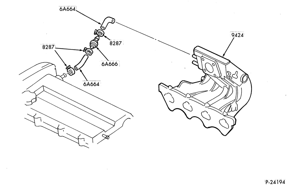 Схема ENGINE-Crankcase ventilation system - w/ T/C