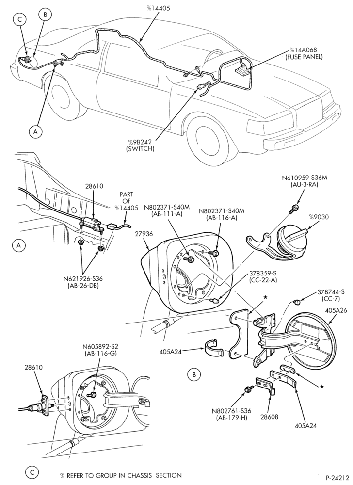 Схема LIFT/TAILGATE, LUGGAGE & BACK WINDOW-Fuel filler door - w/remote release