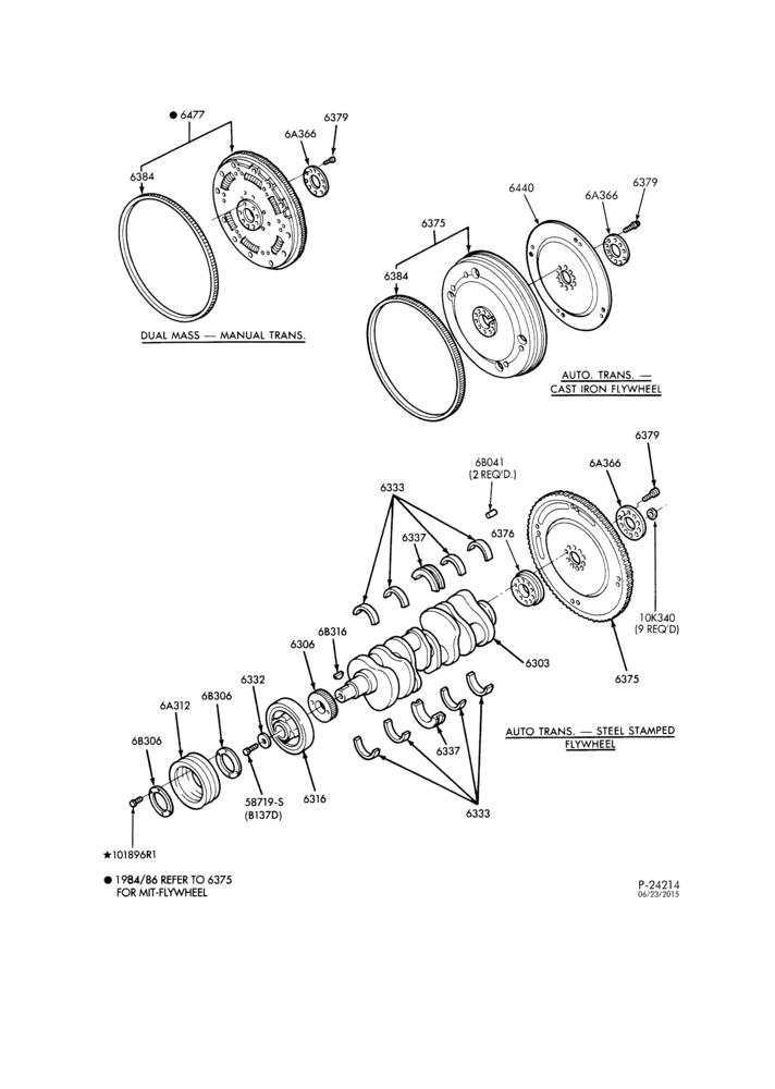 Схема 8 CYL. 6.9L (420 C.I.D.) | DIESEL-Crankshaft, flywheel and related parts