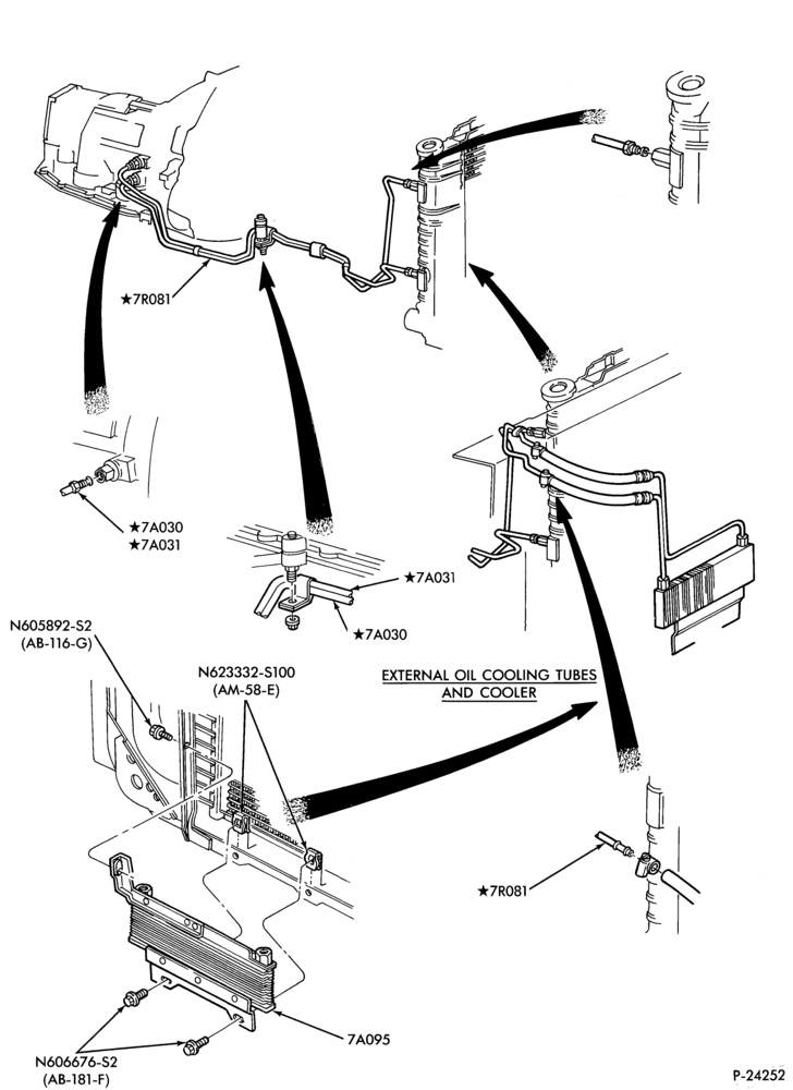 Схема AODE TYPE - EXTERNAL PARTS-AODE TYPE - oil cooling system