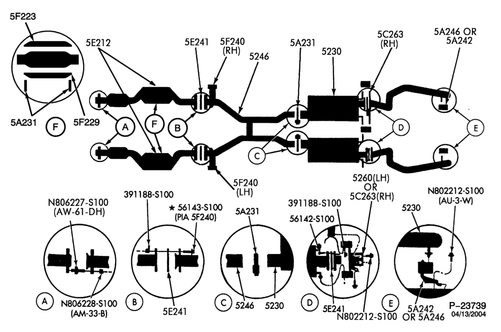Схема FRAME-(A,MA) 8 CYL. 4.6L DUAL EXHAUST 50 STATES & CANADA