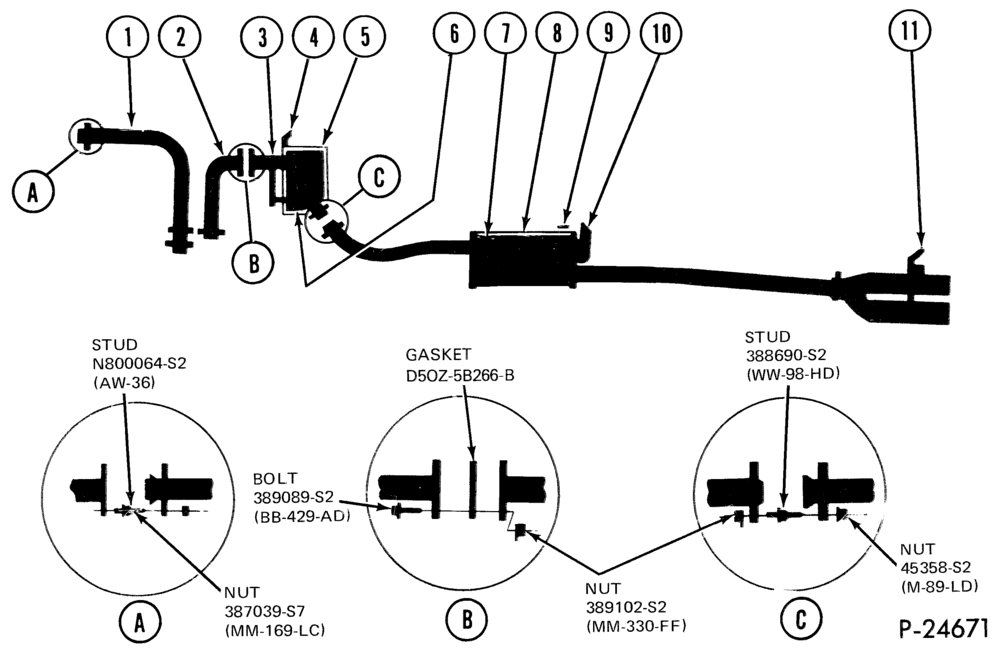 Схема (F,J) TURBOCHARGER (CANADA ONLY) -- 1 T/B 1 U/B