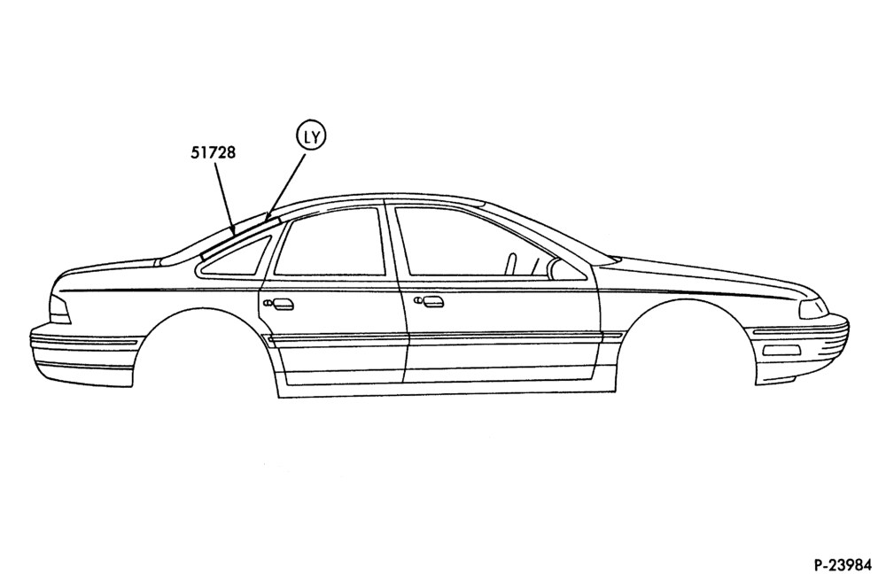 Схема FORD -- ROOF OUTSIDE SIDE