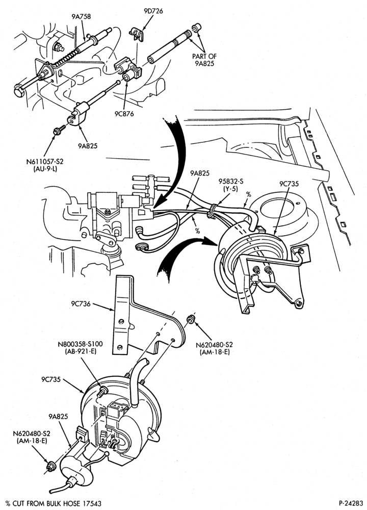 Схема 4 CYL. 1.9L (116 C.I.D.)-Speed control - engine compt.-E.F.I.