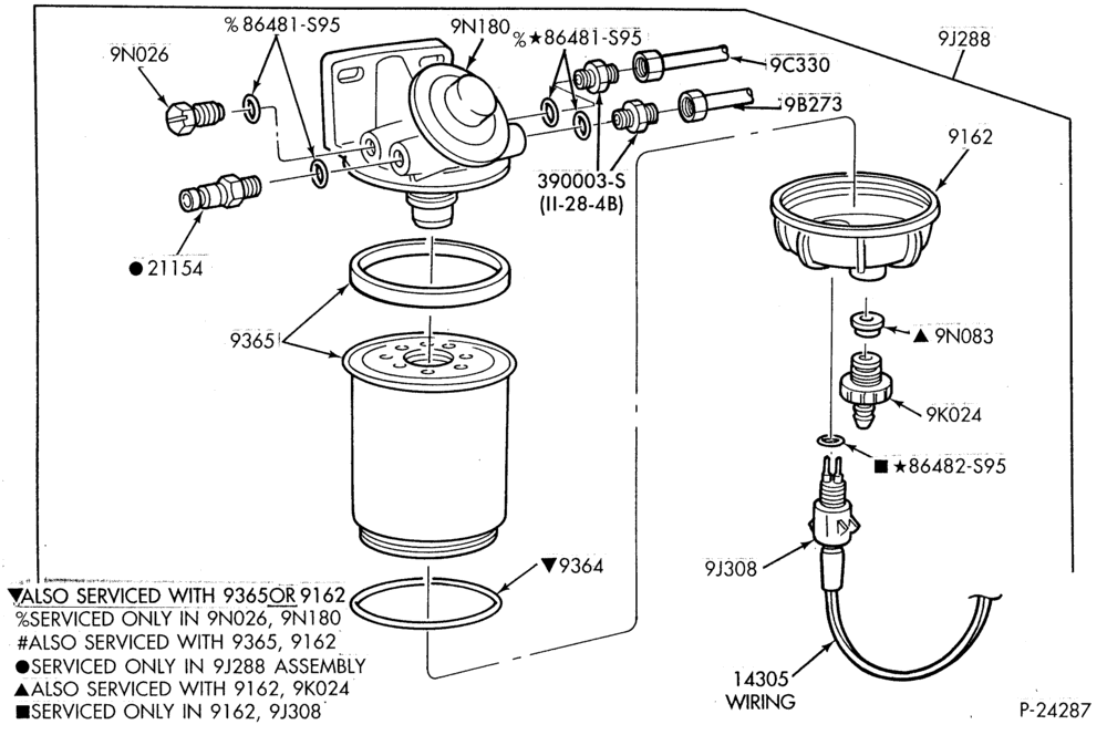 Схема 6 CYL. 6.6L & 7.8L DIESEL-Fuel filter details