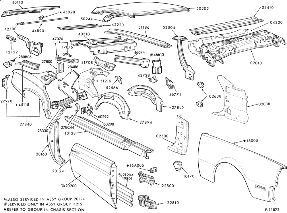 Схема SHEET METAL-66 - upper body