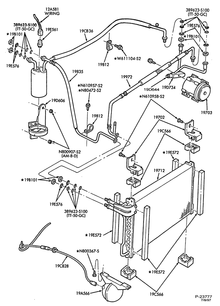 Схема AIR CONDITIONER-Condenser - integral - 5.0L
