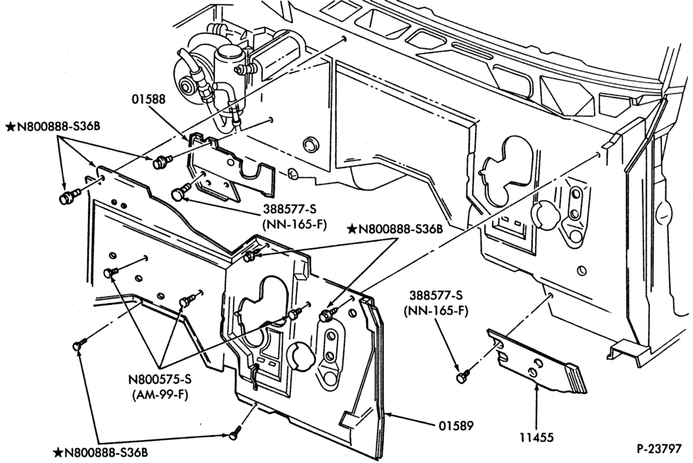 Схема TRIM-Dash Insulator - engine compartment - diesel-F250/350