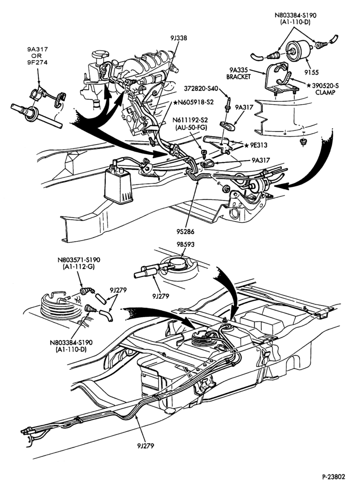 Схема 6 CYL. 3.0L-Fuel system & related parts