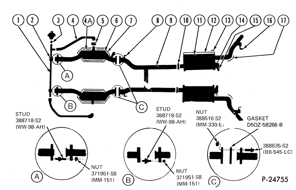 Схема (A,MA) DUAL EXHAUST (POLICE ONLY) -- 2 U/B