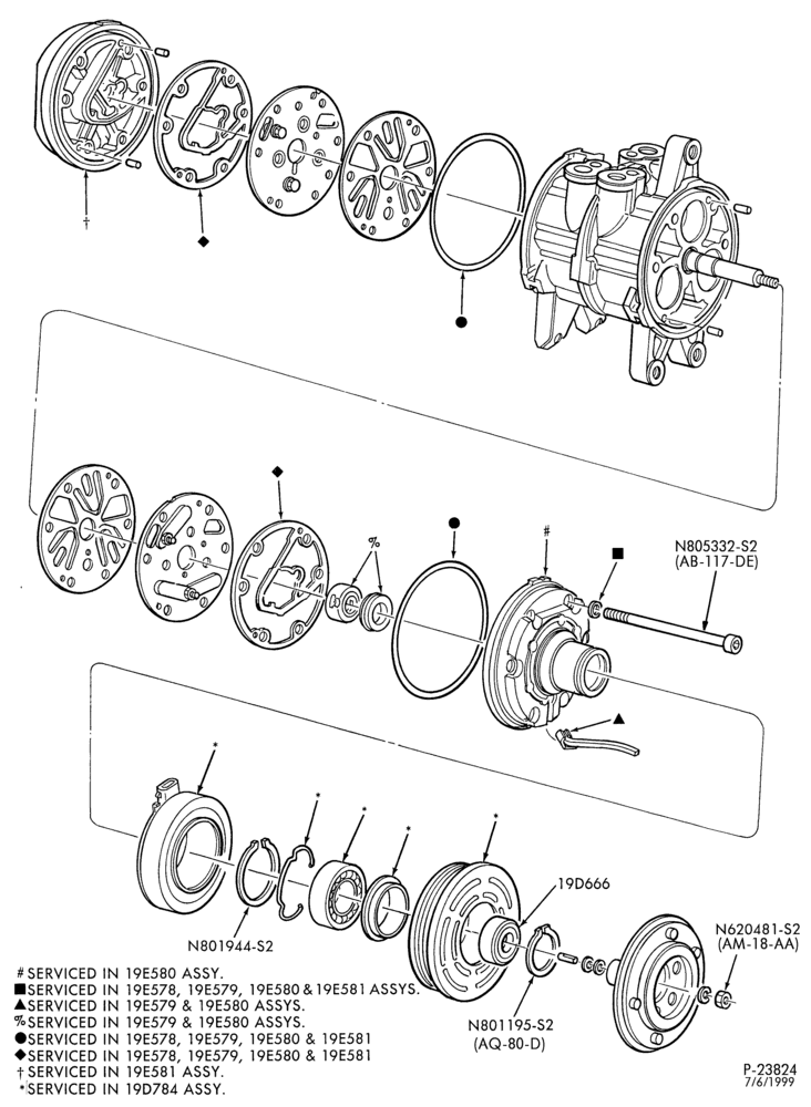 Схема AIR CONDITIONING-Compressor - Nippondenso - 6-P148-All