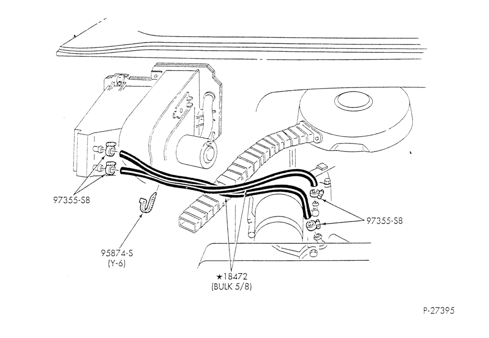 Схема HEATER HOSES & TUBES-8 cyl. - 7.5L - w/o A/C - w/o aux. heat-E