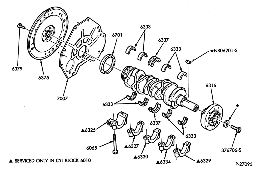 Схема 8 CYL. 5.8L-Crankshaft & flywheel - F150 (Lightning)-F150/350