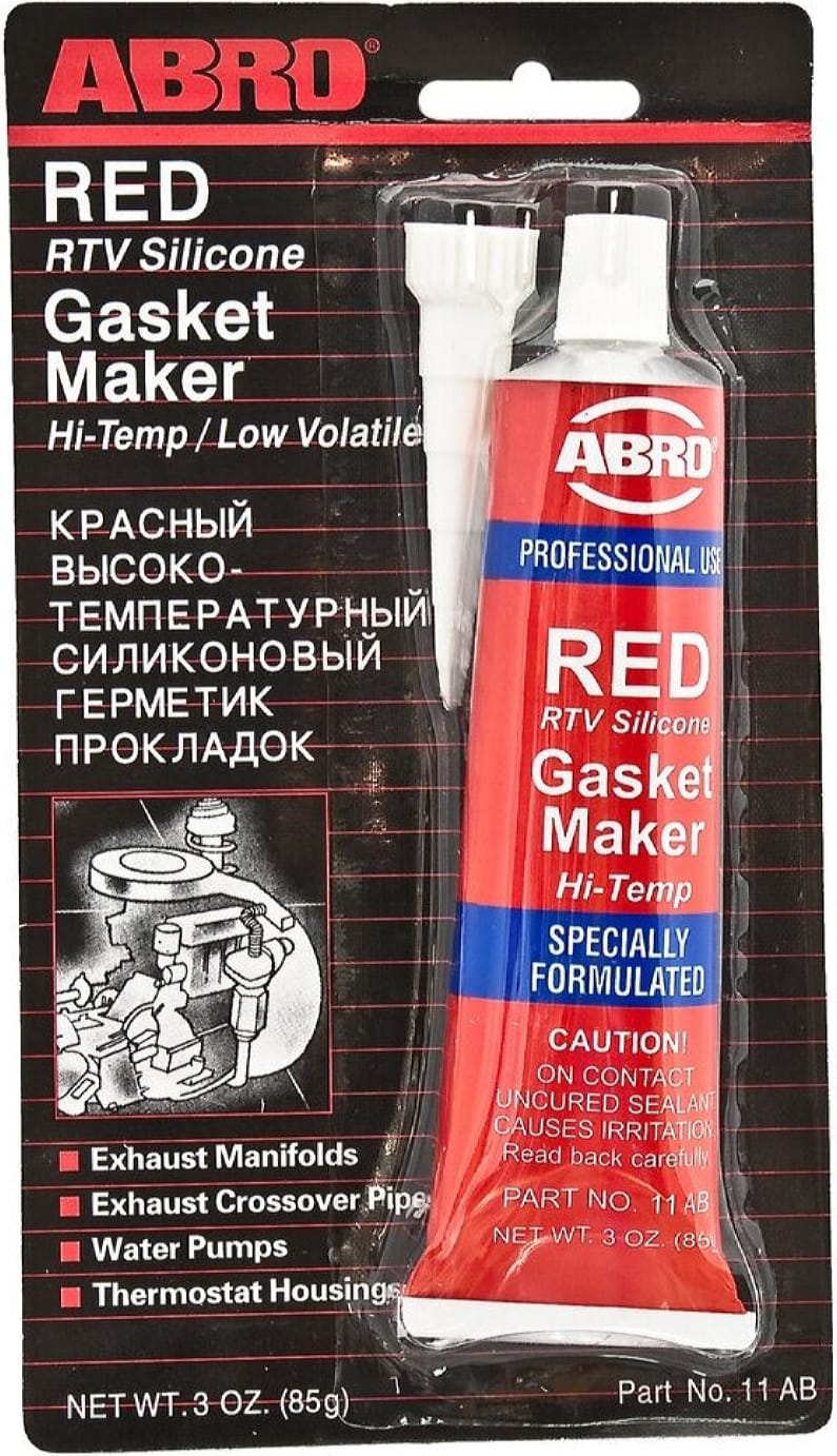 ABRO 11abch32r Герметик прокладок силиконовый красный 32г abro masters