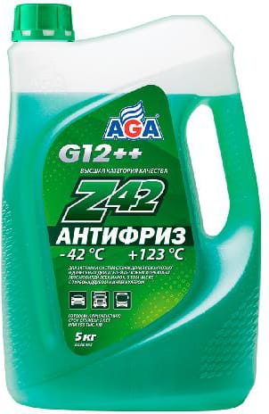 AGA AGA049Z Agaантифриз 5kg готовый к применению, зеленый, 42с