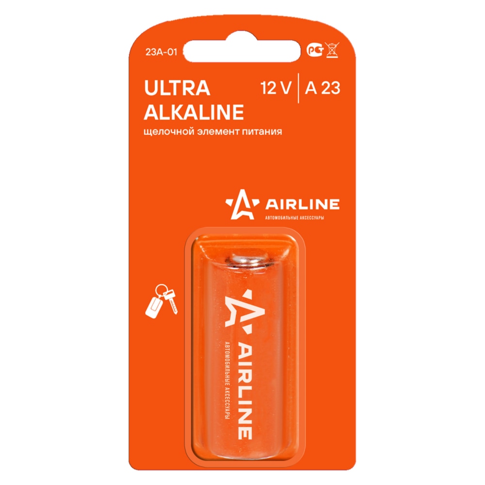 AIRLINE 23A01 Батарейка a23 12v для брелоков сигнализаций щелочная 1 шт. купить в Самаре
