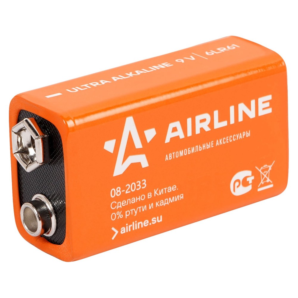AIRLINE 9V01 Батарейка 6LR61/Крона 9V щелочная 1 шт.