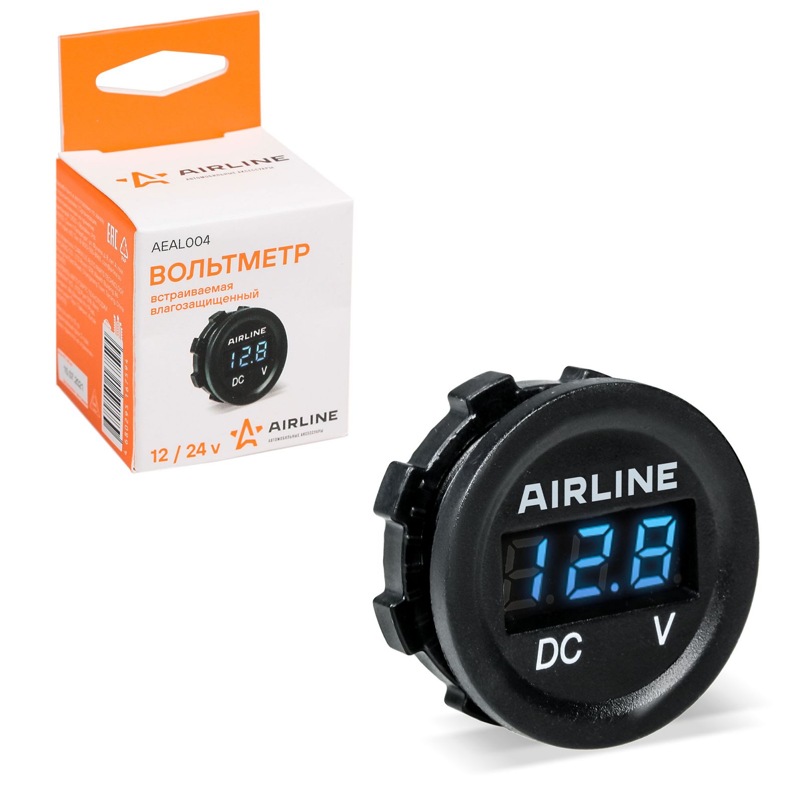 AIRLINE AEAL004 Вольтметр встраиваемый влагозащ.