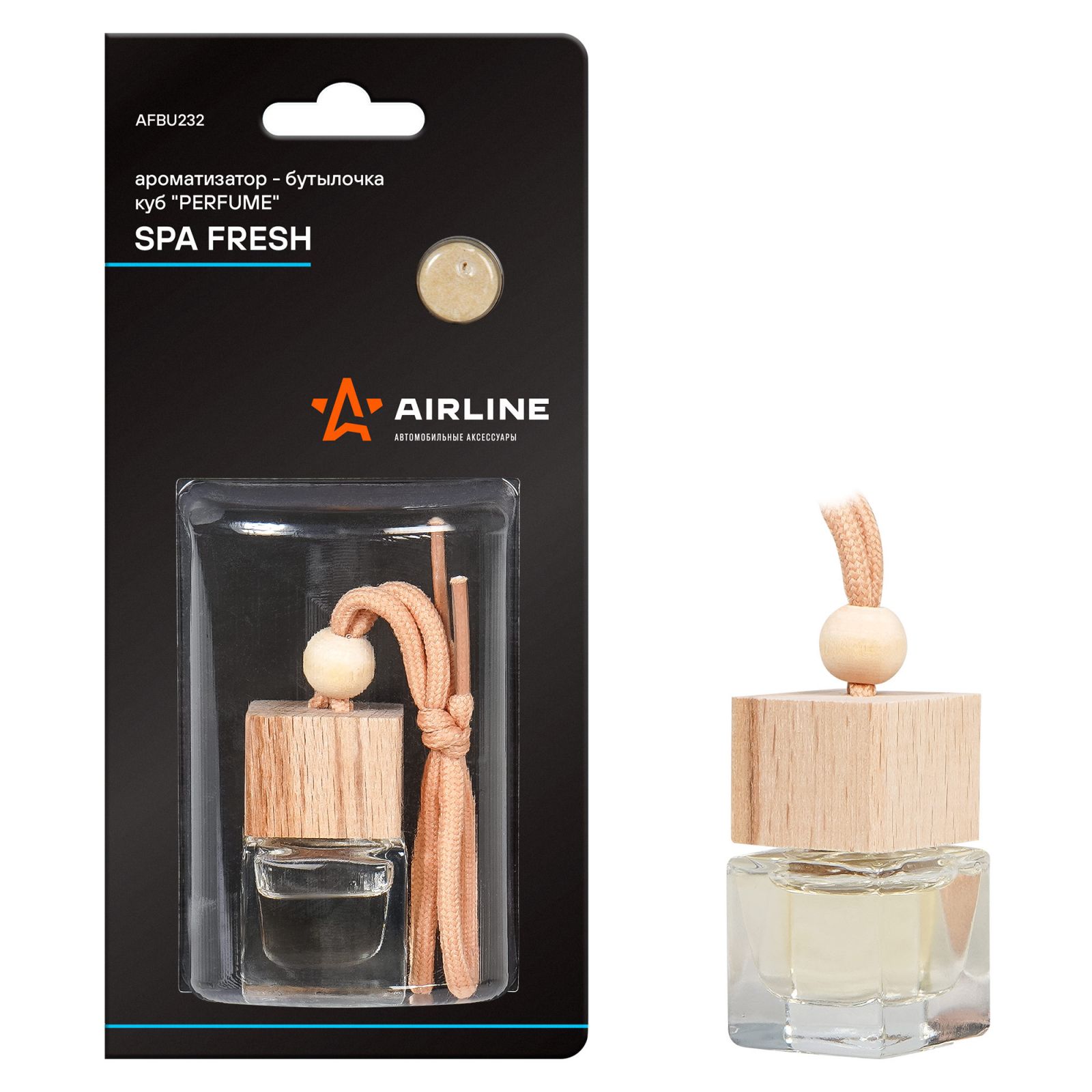 AIRLINE AFBU232 Ароматизатор-бутылочка куб Perfume SPA FRESH (AFBU232)