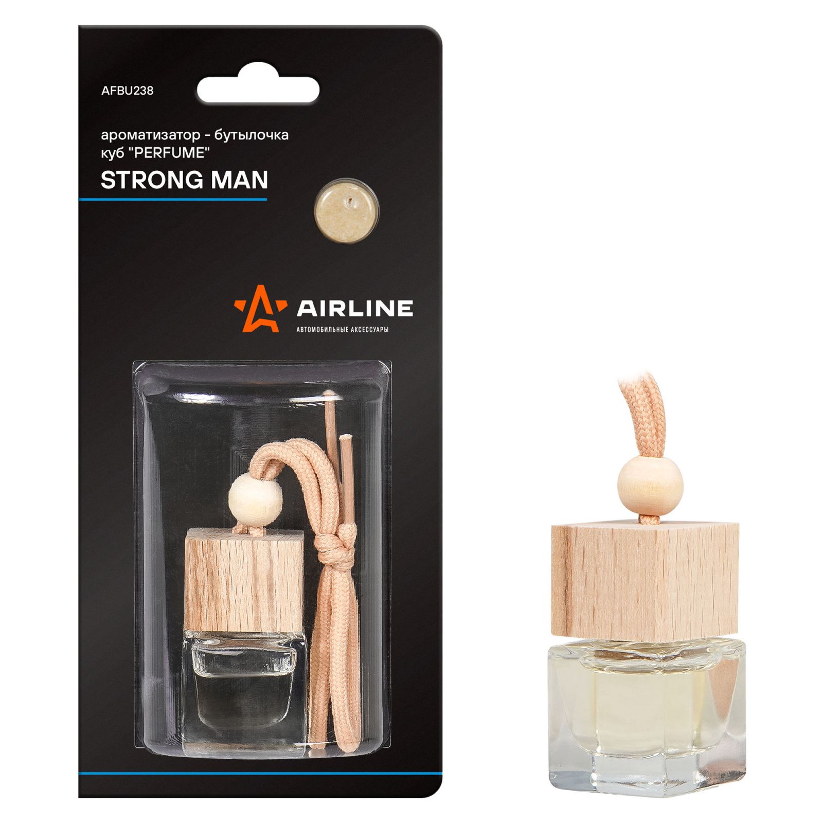 AIRLINE AFBU238 Ароматизатор-бутылочка куб Perfume STRONG MAN