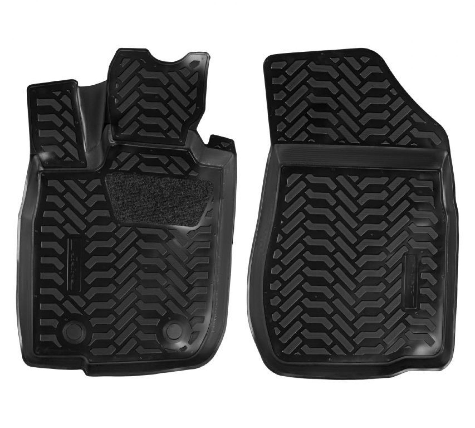 AIRLINE ACMPS05 Ковры для LADA Largus (фургон) (12-), 2 шт., выс. борт, 3D с подпятником, 1й ряд, ТЭП, черн. (ACM-PS