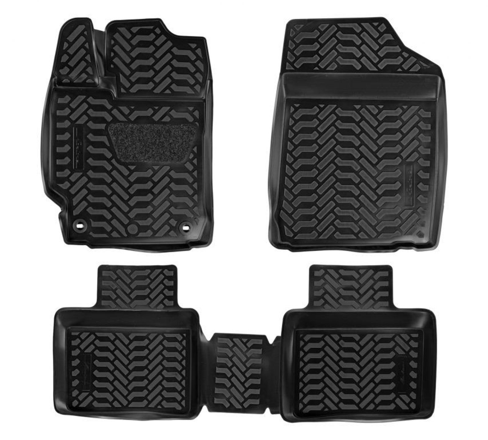 AIRLINE ACMPS65 Ковры для Toyota Camry VII (XV50) (11-), 4 шт., (крепеж), выс. борт, 3D с подпятником, ТЭП, черн. (A