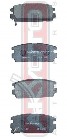 AKYOTO AKD1716 Колодки тормозные дисковые задние