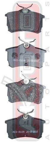 AKYOTO AKD8109 Колодки тормозные дисковые задние