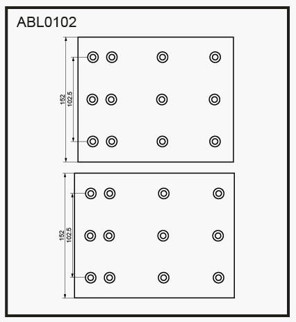 ALLIED NIPPON abl0102 Накладки тормозные,комплект std / wva (4514) hcv