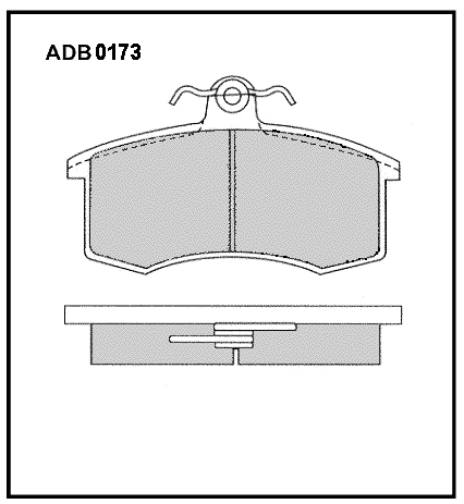 ALLIED NIPPON ADB0173 Колодки тормозные передние дисковые