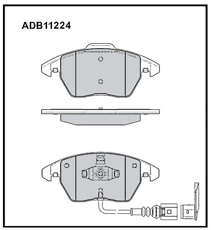 ALLIED NIPPON ADB11224 Колодки тормозные дисковые | перед |
