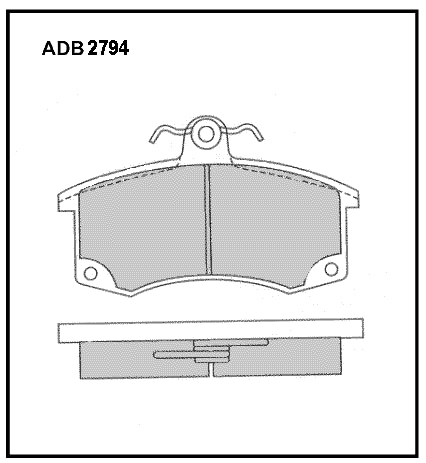 ALLIED NIPPON ADB2794 Колодки тормозные дисковые | перед |
