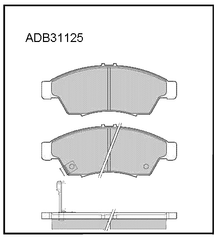 ALLIED NIPPON ADB31125 Колодки тормозные дисковые | перед |