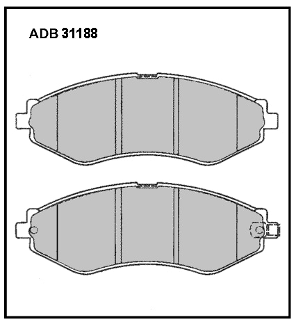 ALLIED NIPPON ADB31188 Колодки тормозные дисковые | перед |