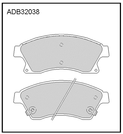 ALLIED NIPPON ADB32038 Колодки тормозные дисковые | перед |