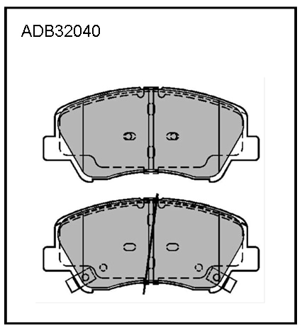 ALLIED NIPPON ADB32040 Колодки тормозные дисковые | перед |