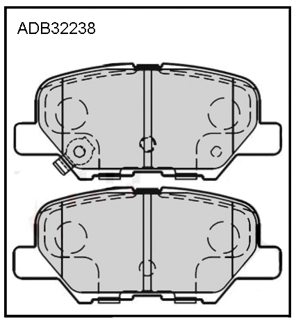 ALLIED NIPPON ADB32238 Колодки тормозные дисковые | зад |