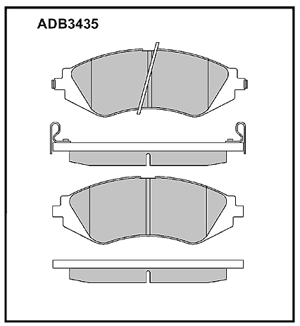 ALLIED NIPPON ADB3435 Колодки тормозные дисковые | перед |