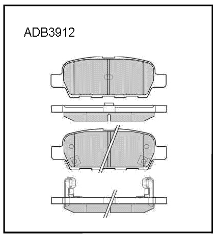 ALLIED NIPPON ADB3912 Колодки тормозные дисковые | зад |