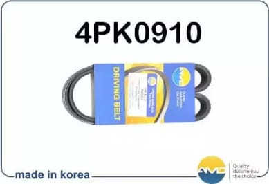 AMD AMDBL134 Ремень 4PK0910 поликлиновой, кондиционера, гидроусилителя