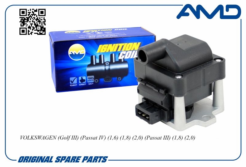 AMD AMDEL844 Катушка зажигания VW Golf III Passat IV 1.6 1.8 2.0 Passat III 1.8 2.0