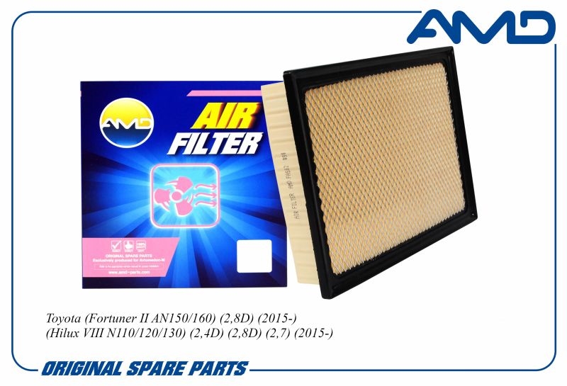 AMD AMDFA562 Фильтр воздушный Toyota Fortuner II AN150/160, 2,8D, 2015-, Hilux VIII N110/120/130, 2,4D, 2,8D, 2,7, 2015- AMDFA562