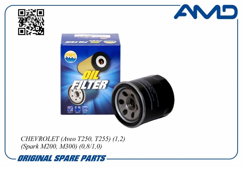 AMD AMDFL21 Фильтр масляный CHEVROLET Aveo T250, T255 1.2 Spark M200, M300 0,8/1.0