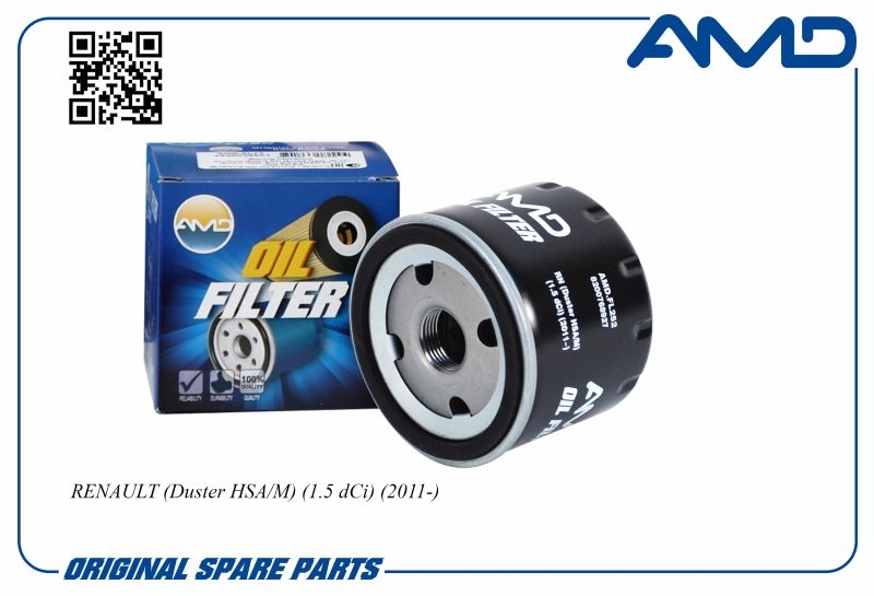 AMD AMDFL252 Фильтр масляный RENAULT Duster HSA/M 1.5 dCi 2011-
