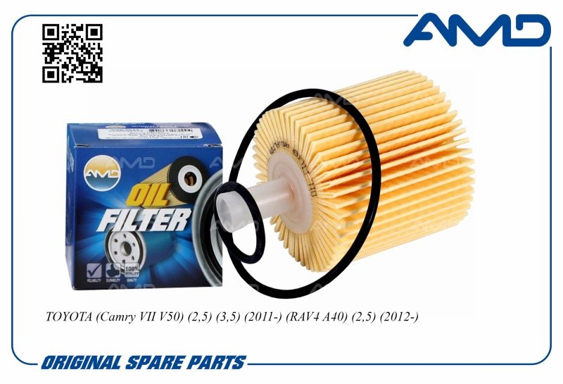 AMD AMDFL725 Фильтр масляный TOYOTA Camry VII V50 2.5 3.5 2011- Camry VIII V70 2.5 3.5 2017-